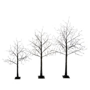 3 Pac Halloween Spooky Tree With Purple Lights, 4FT 5FT And 6FT, Lighted Black Tree For Halloween Decoration