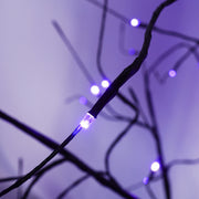 3 Pac Halloween Spooky Tree With Purple Lights, 4FT 5FT And 6FT, Lighted Black Tree For Halloween Decoration